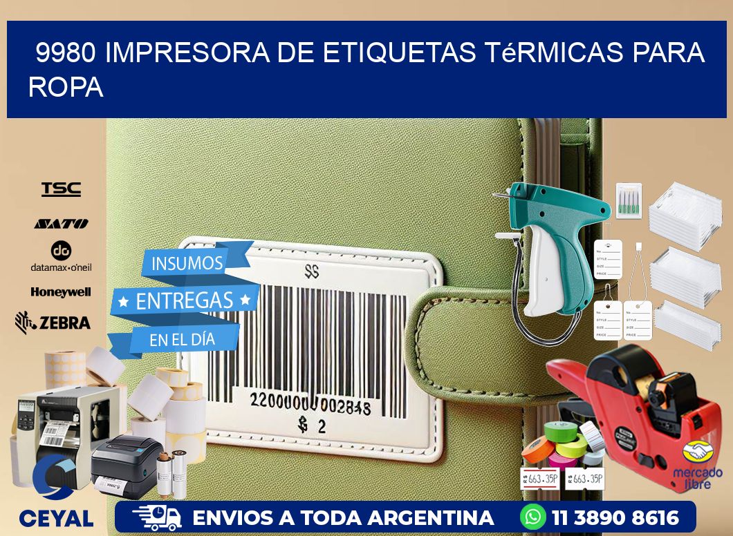 9980 impresora de etiquetas térmicas para ropa