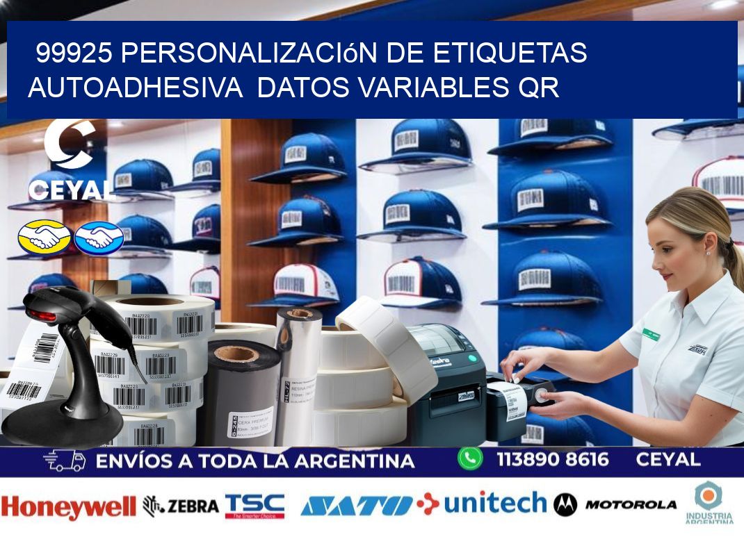 99925 Personalización de etiquetas autoadhesiva datos variables QR
