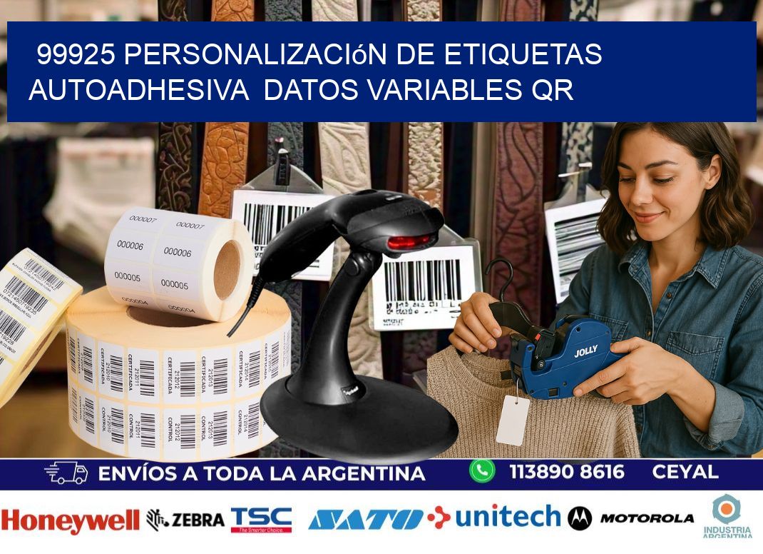99925 Personalización de etiquetas autoadhesiva datos variables QR