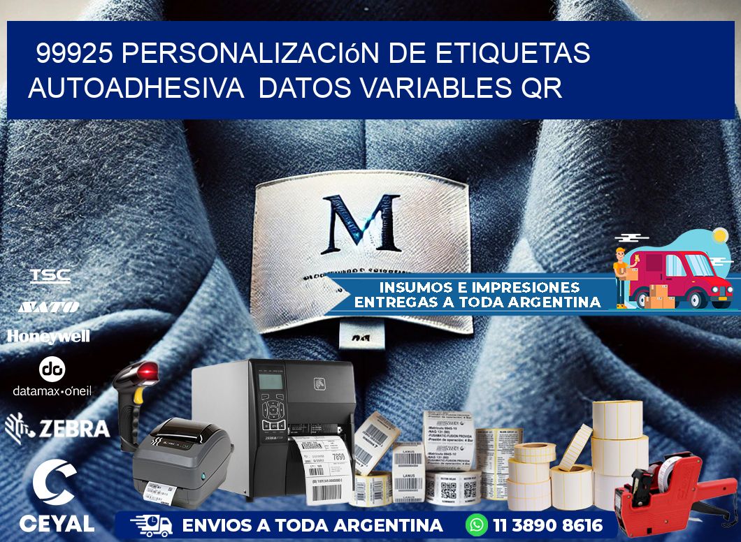 99925 Personalización de etiquetas autoadhesiva datos variables QR