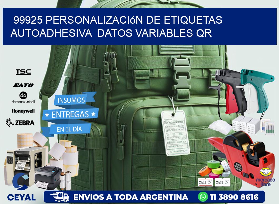 99925 Personalización de etiquetas autoadhesiva  datos variables QR