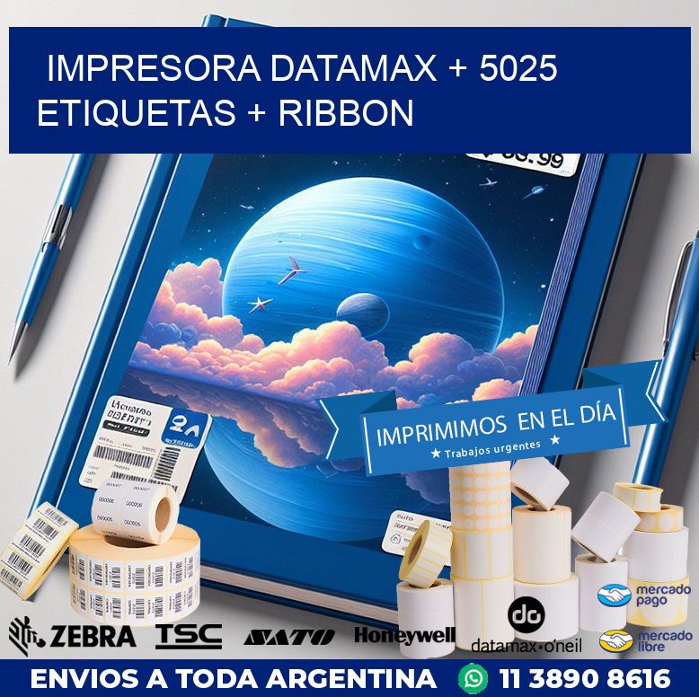 impresora DATAMAX + 5025 etiquetas + ribbon
