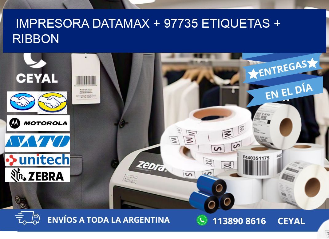 impresora DATAMAX + 97735 etiquetas + ribbon