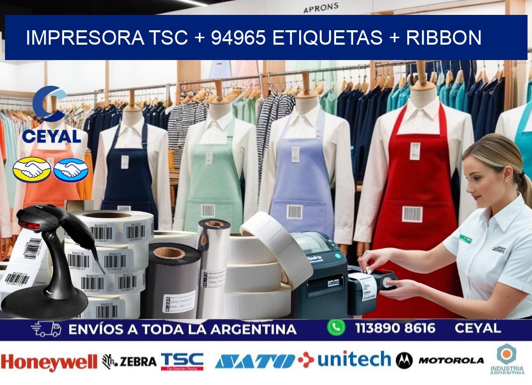 impresora TSC + 94965 etiquetas + ribbon
