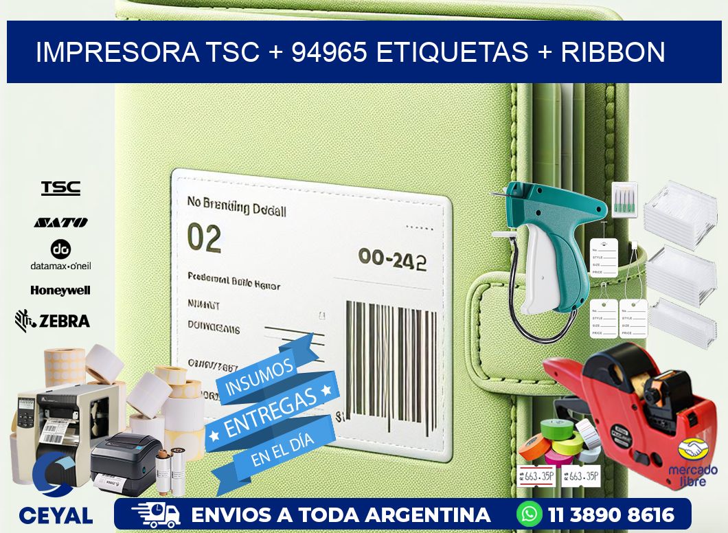 impresora TSC + 94965 etiquetas + ribbon