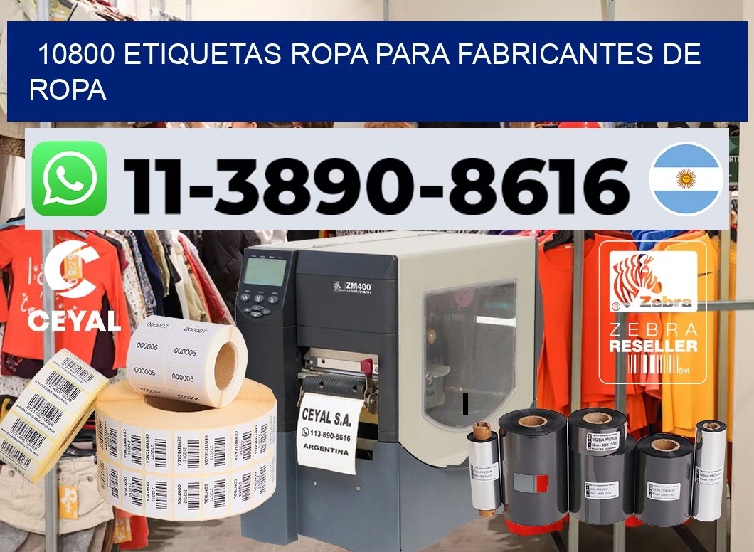 10800 Etiquetas ropa para fabricantes de ropa