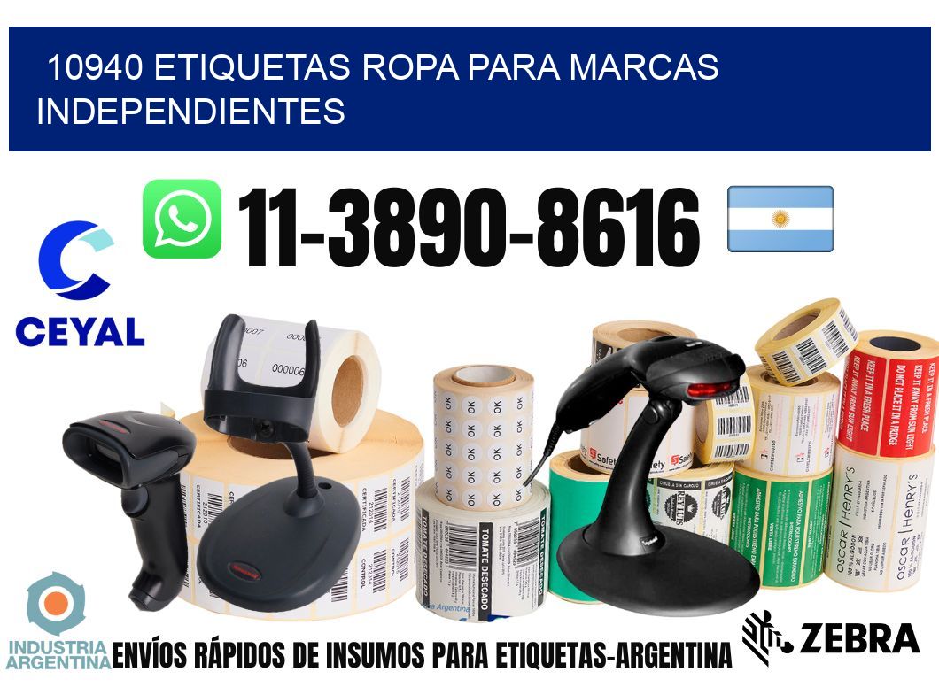 10940 Etiquetas ropa para marcas independientes