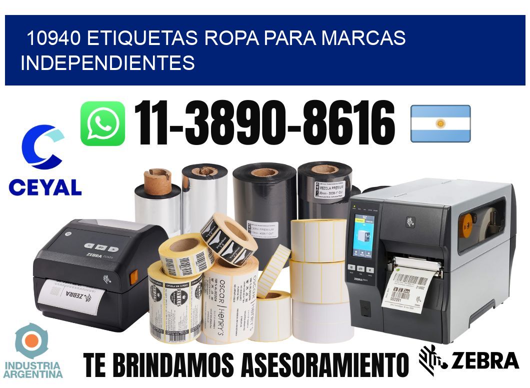 10940 Etiquetas ropa para marcas independientes