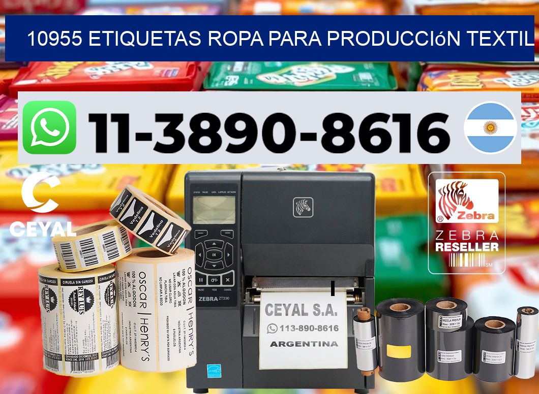 10955 Etiquetas ropa para producción textil
