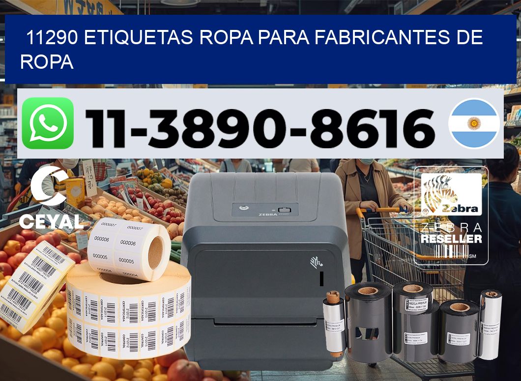 11290 Etiquetas ropa para fabricantes de ropa