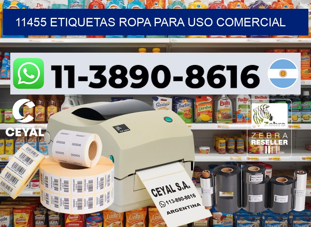 11455 Etiquetas ropa para uso comercial