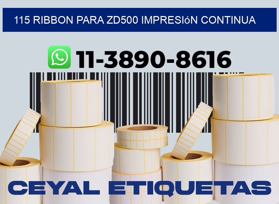 115 ribbon para zd500 impresión continua