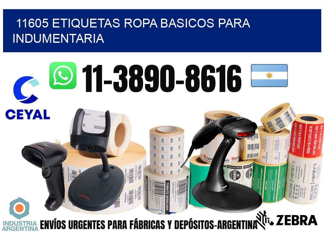 11605 Etiquetas ropa basicos para indumentaria