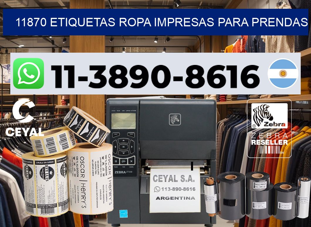 11870 Etiquetas ropa impresas para prendas
