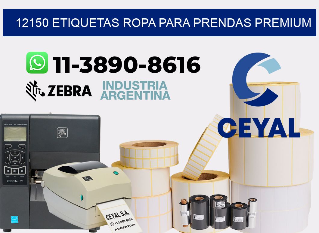 12150 Etiquetas ropa para prendas premium