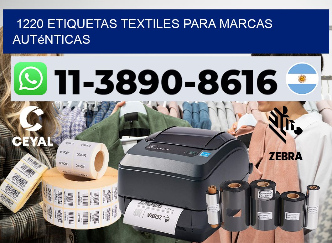 1220 Etiquetas textiles para marcas auténticas