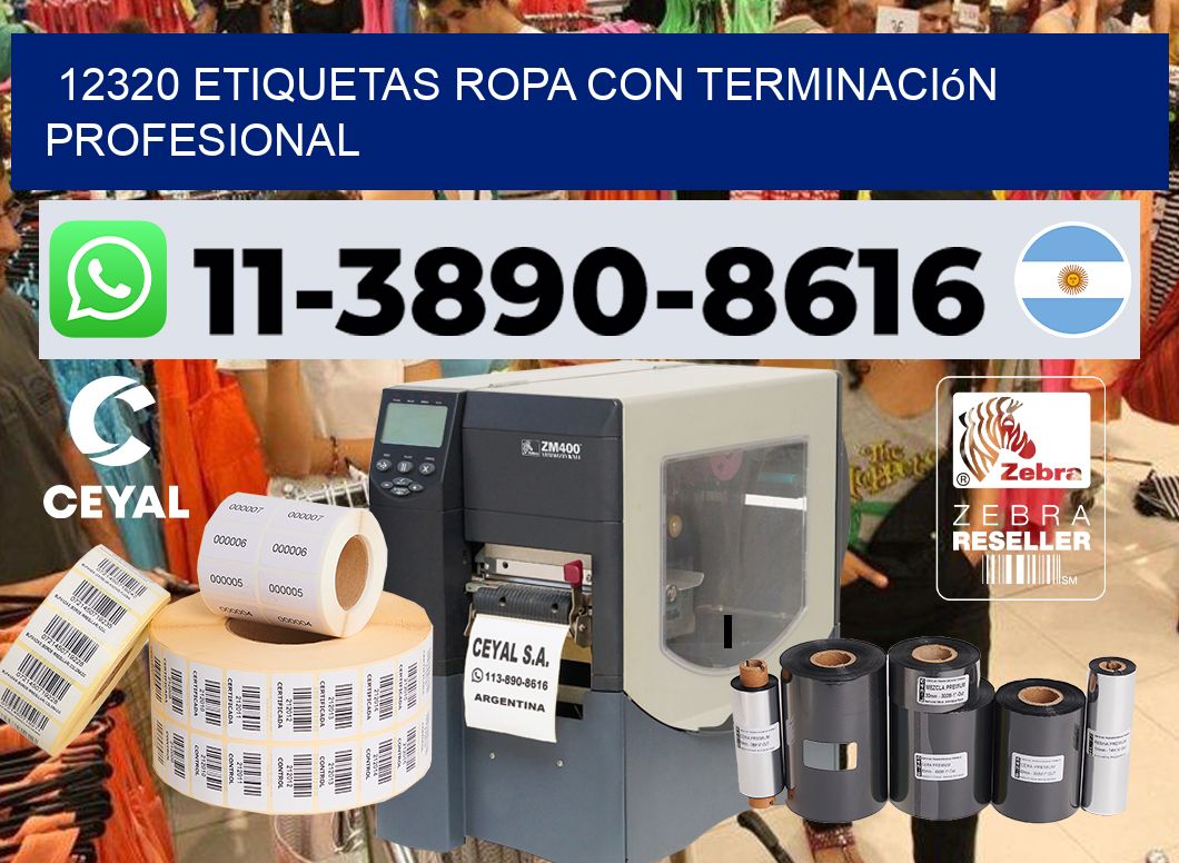 12320 Etiquetas ropa con terminación profesional