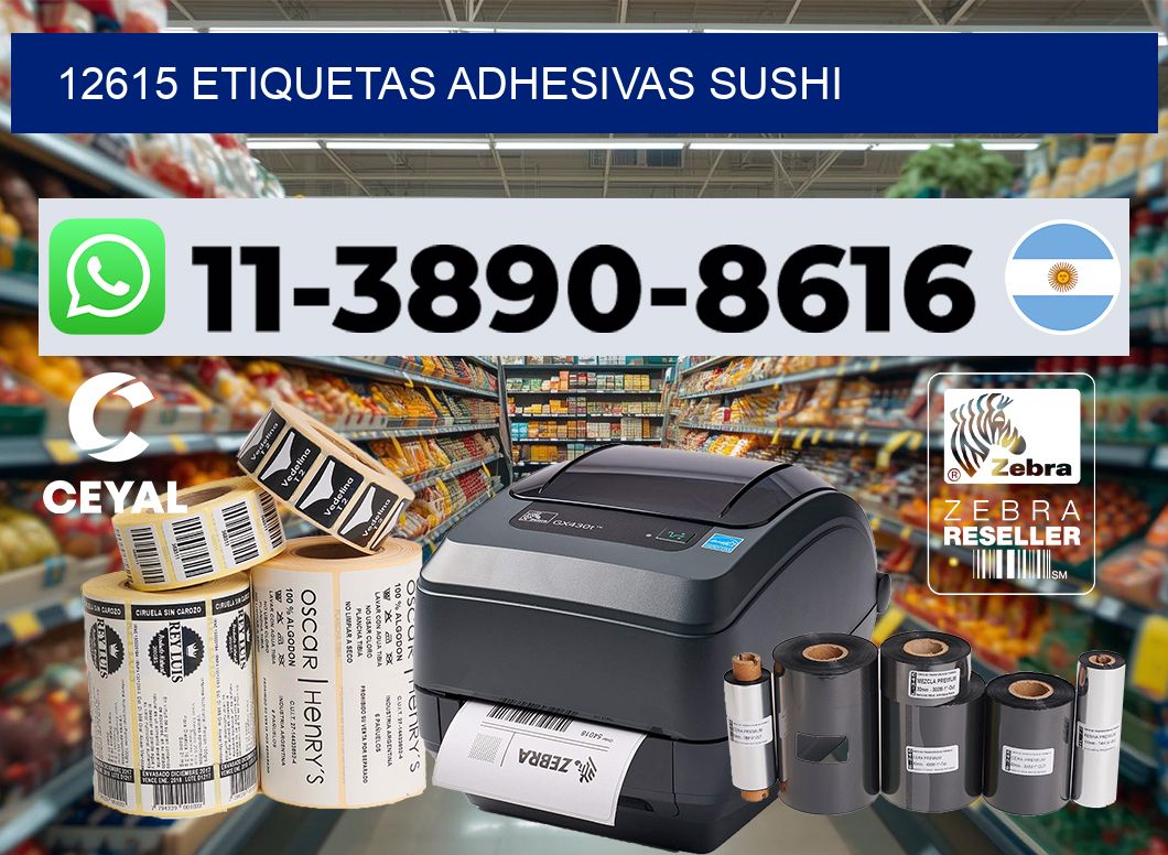 12615 etiquetas adhesivas sushi