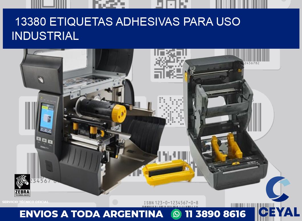 13380 Etiquetas adhesivas para uso industrial