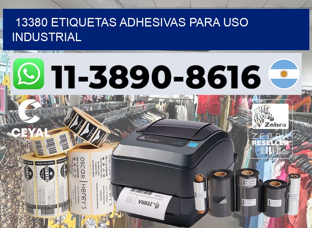 13380 Etiquetas adhesivas para uso industrial
