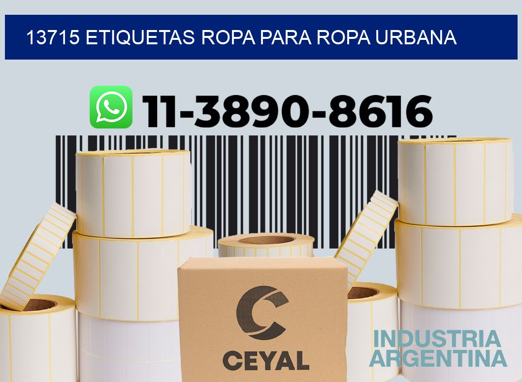13715 Etiquetas ropa para ropa urbana