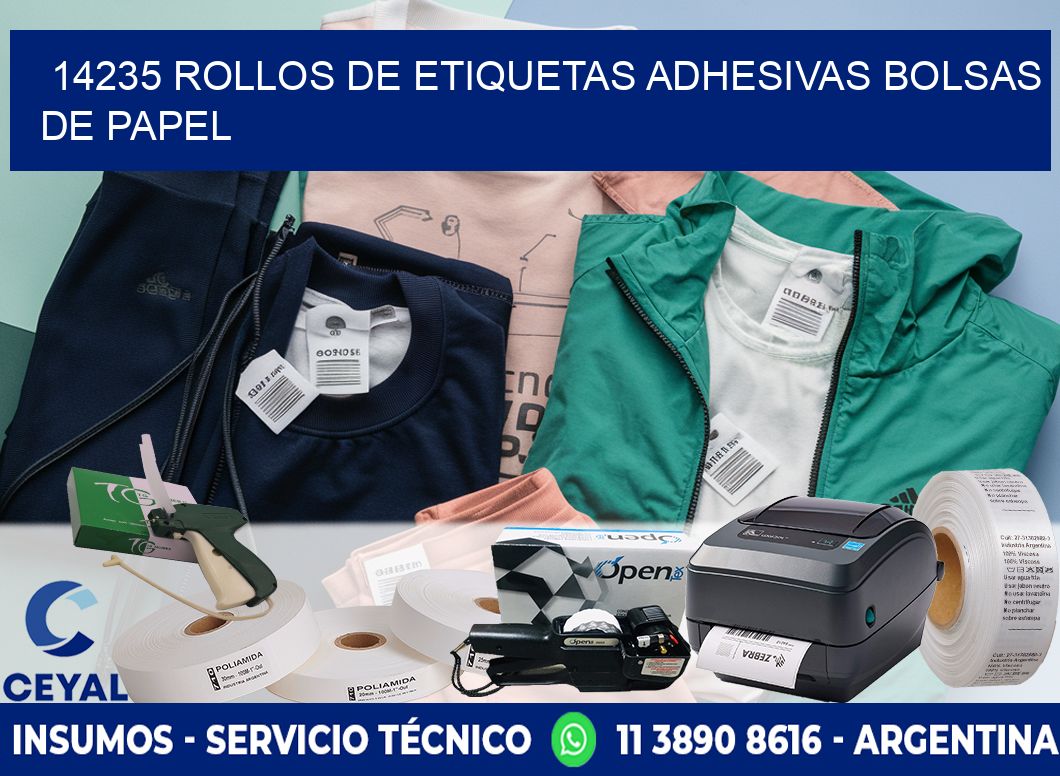 14235 rollos de etiquetas adhesivas bolsas de papel