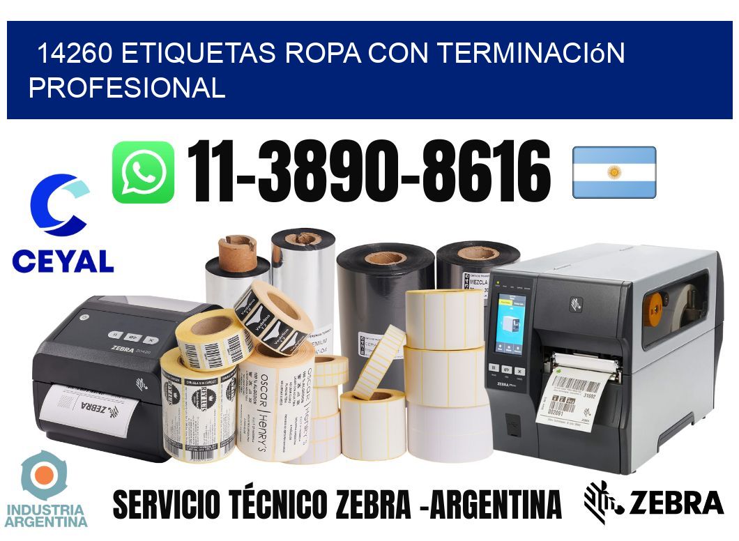 14260 Etiquetas ropa con terminación profesional