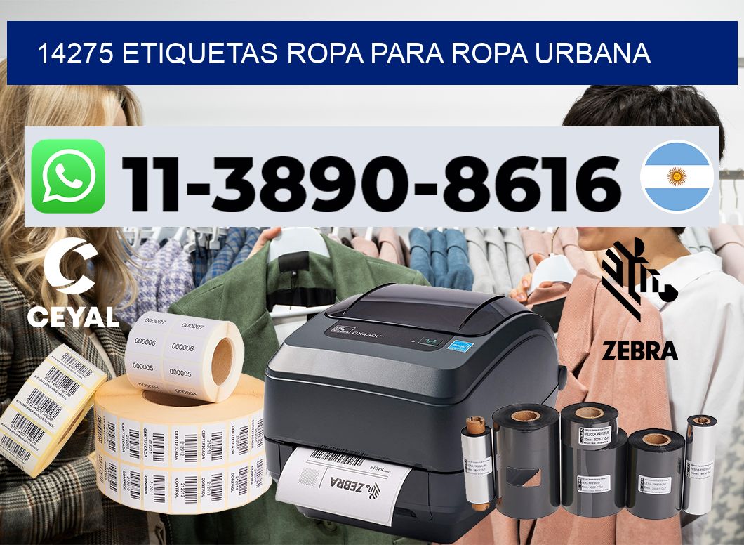 14275 Etiquetas ropa para ropa urbana