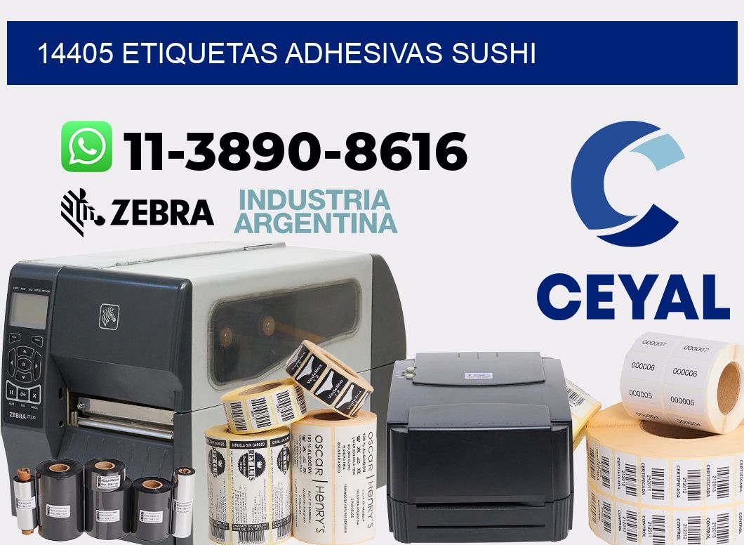14405 etiquetas adhesivas sushi