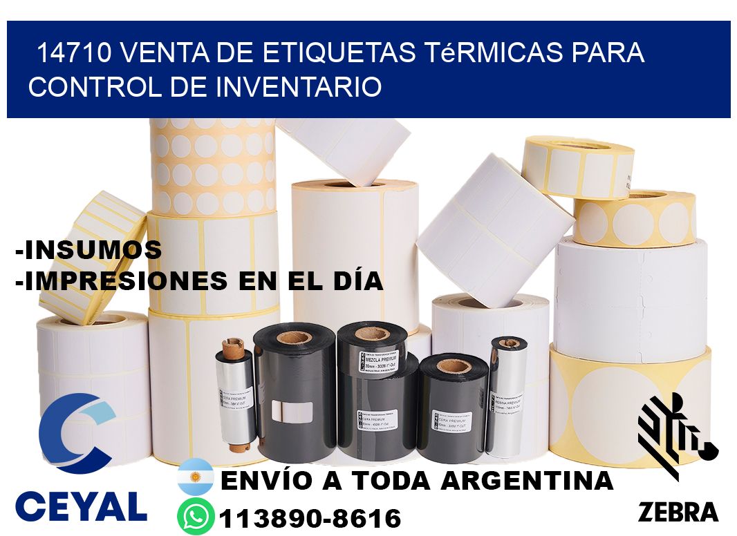14710 venta de etiquetas térmicas para control de inventario