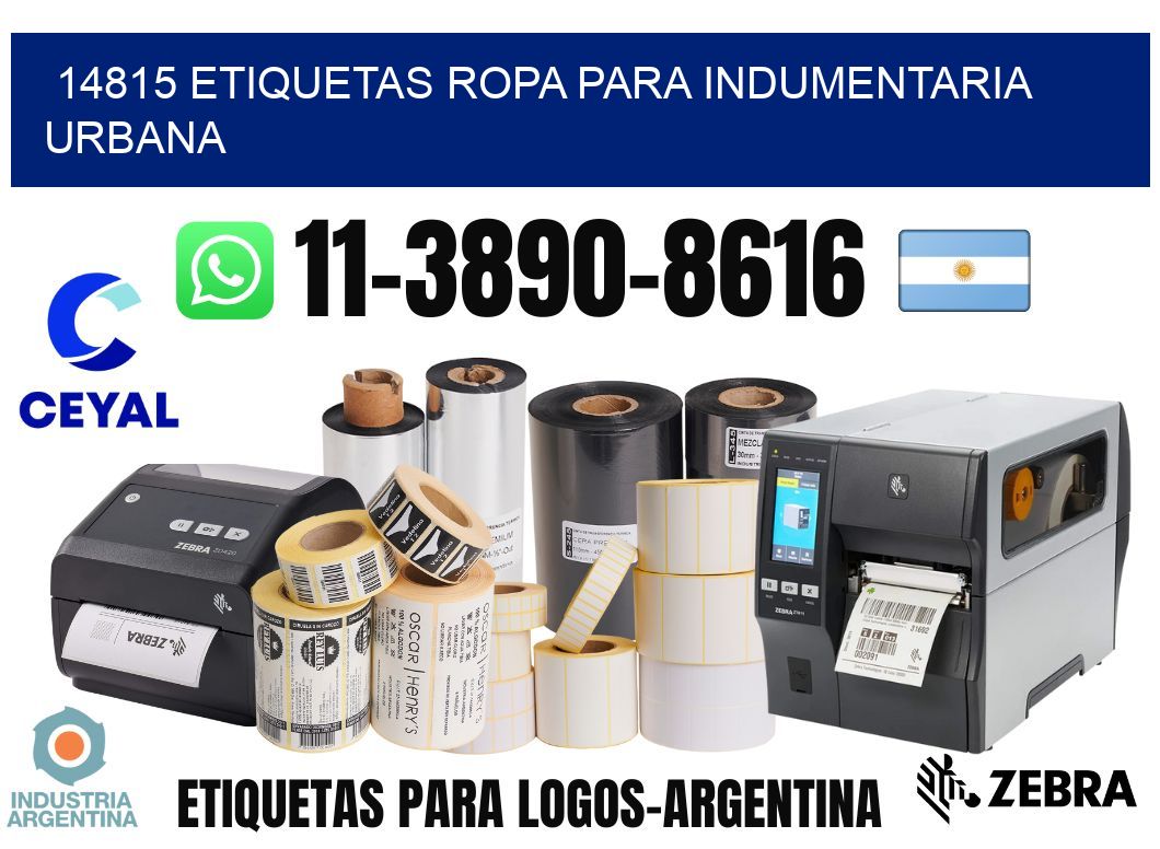 14815 Etiquetas ropa para indumentaria urbana