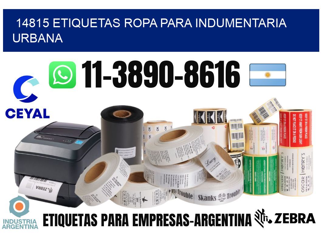 14815 Etiquetas ropa para indumentaria urbana