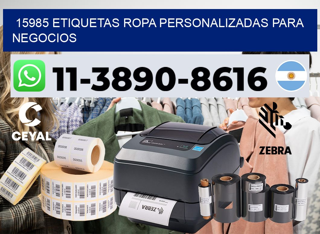 15985 Etiquetas ropa personalizadas para negocios