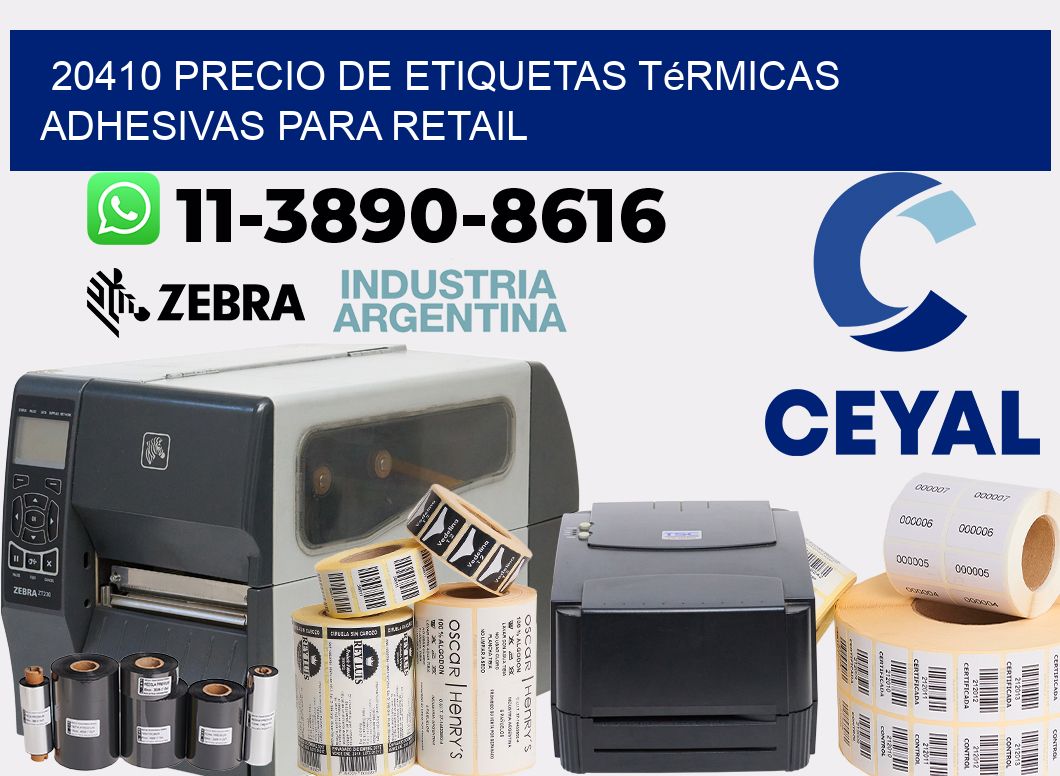 20410 precio de etiquetas térmicas adhesivas para retail