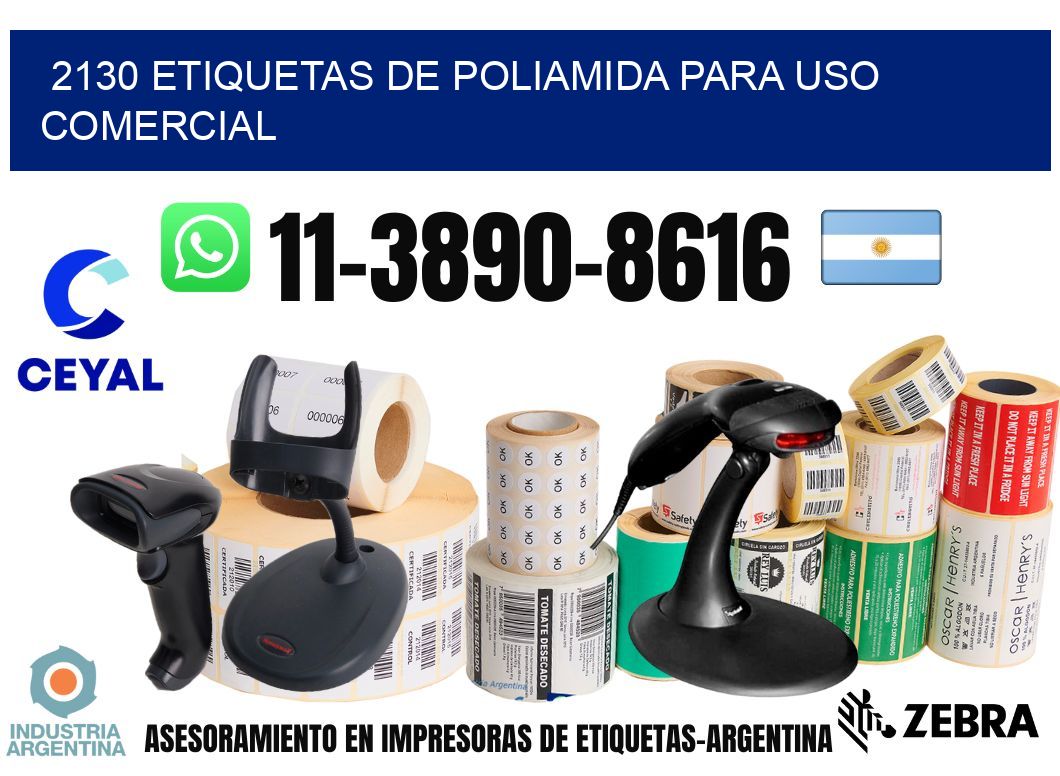 2130 Etiquetas de poliamida para uso comercial