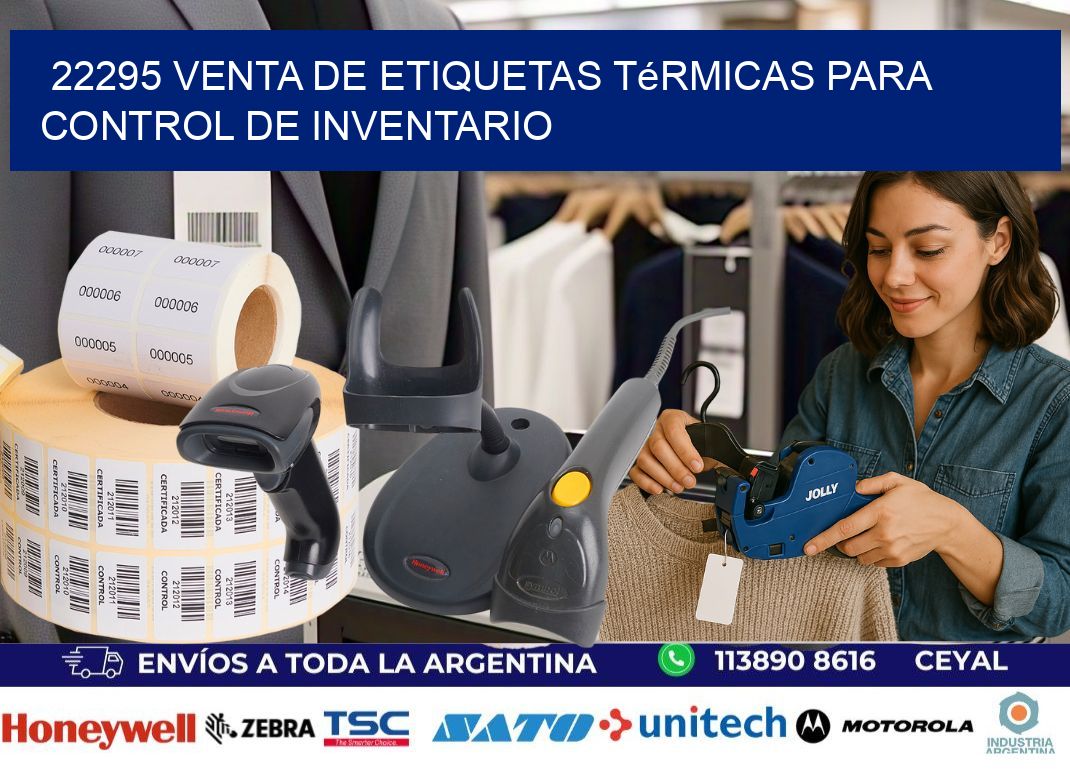 22295 venta de etiquetas térmicas para control de inventario