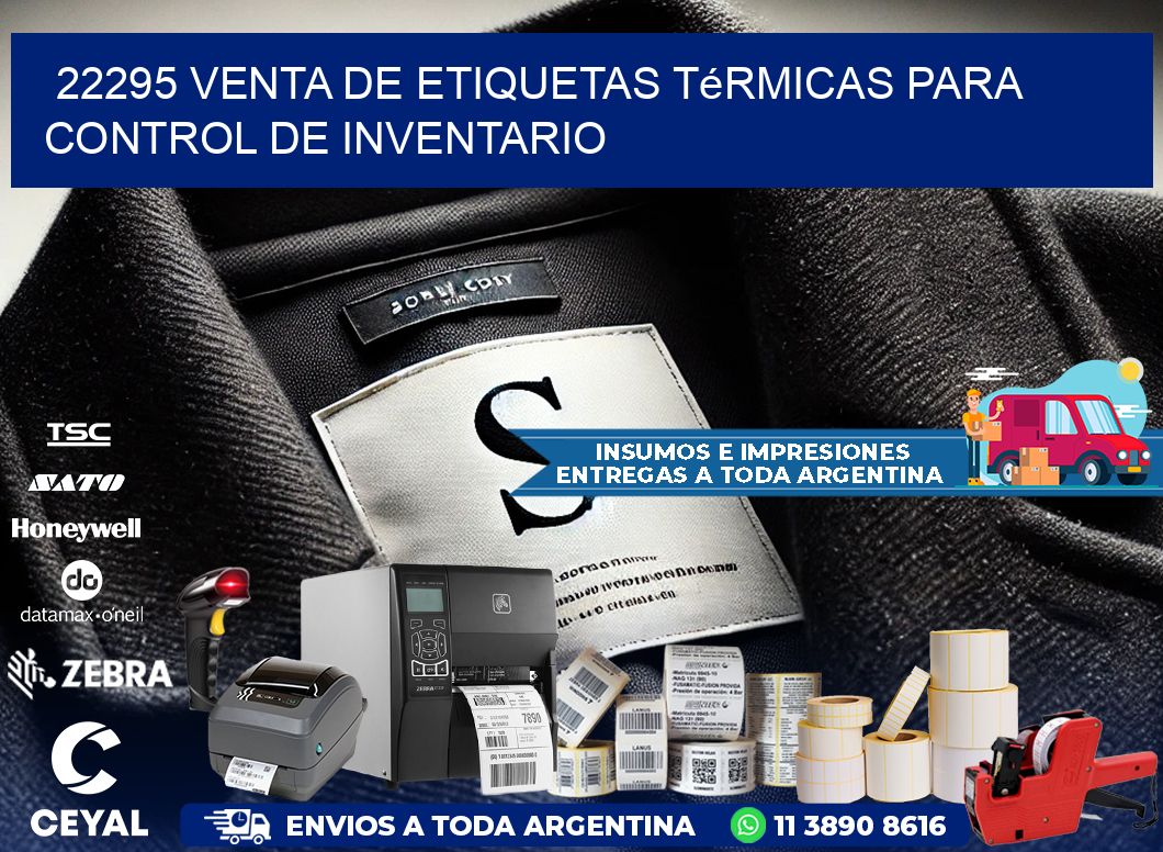 22295 venta de etiquetas térmicas para control de inventario