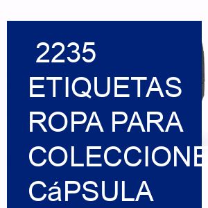 2235 Etiquetas ropa para colecciones cápsula