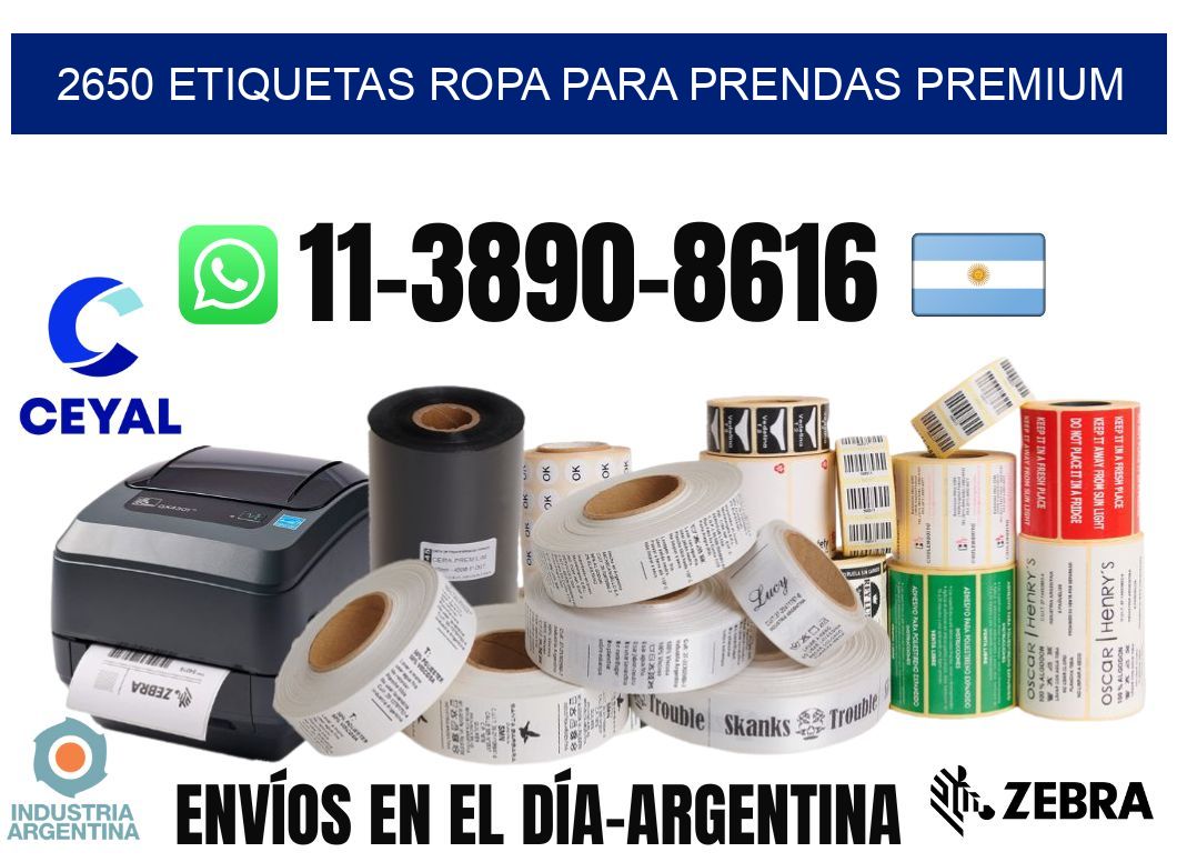 2650 Etiquetas ropa para prendas premium