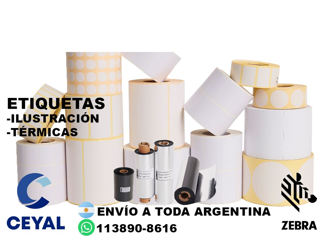 26575 ribbon profesional para zebra zd500 etiquetas