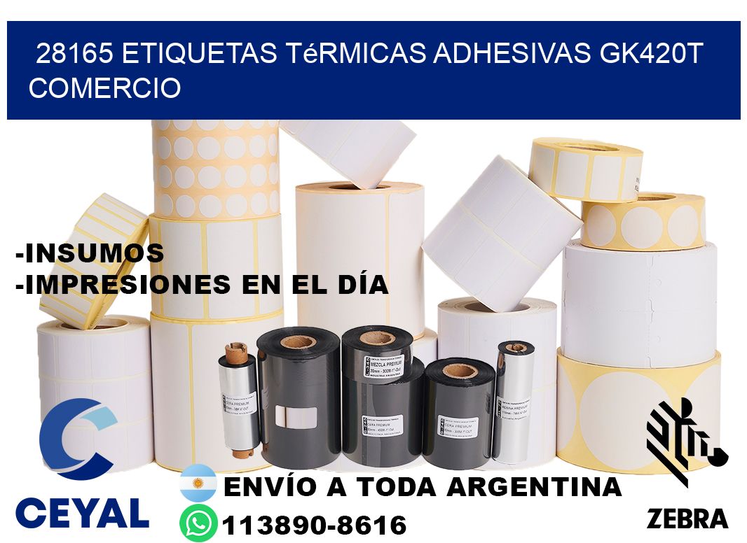 28165 etiquetas térmicas adhesivas gk420t comercio