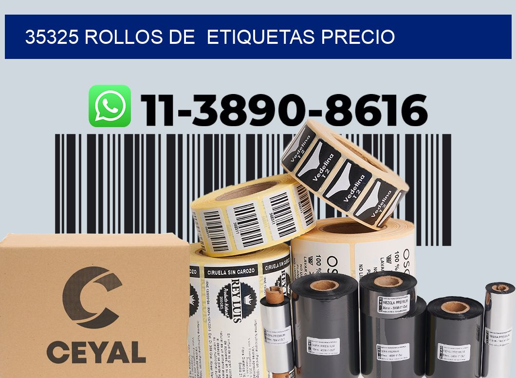 35325 rollos de  etiquetas precio