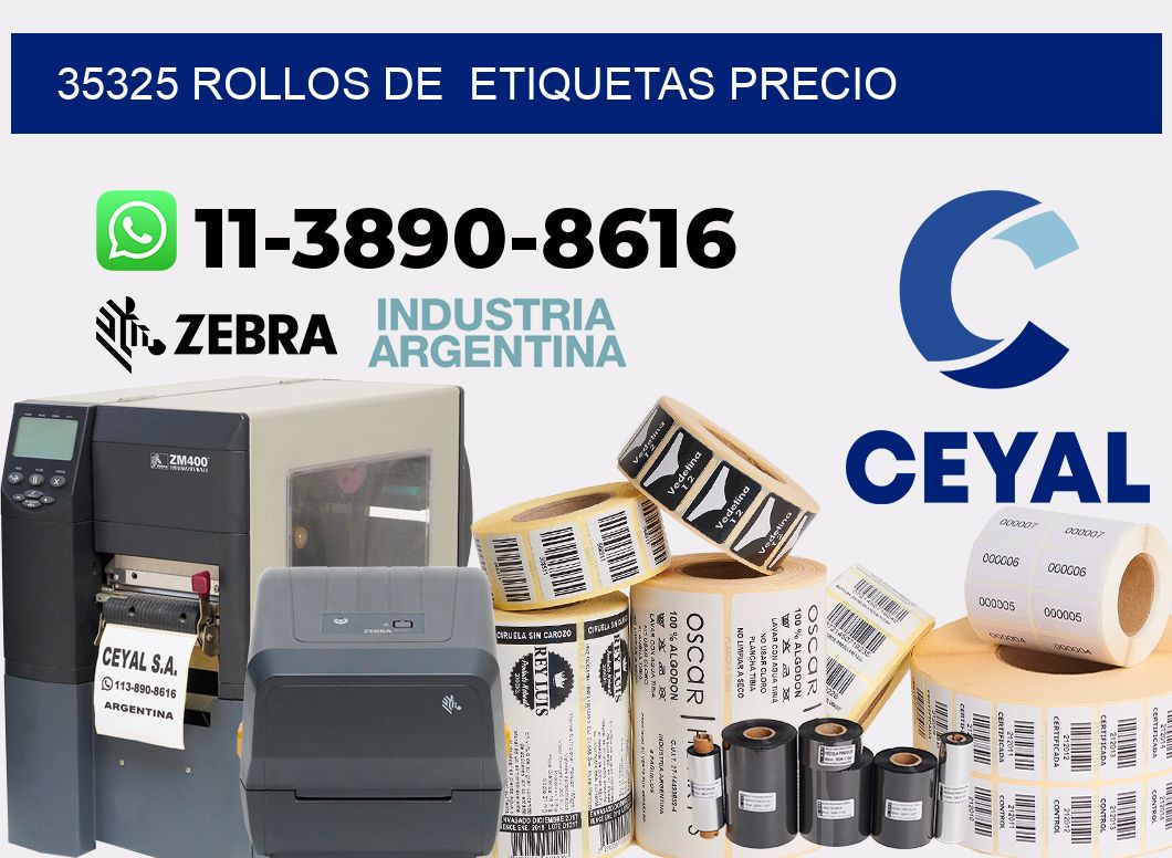 35325 rollos de  etiquetas precio