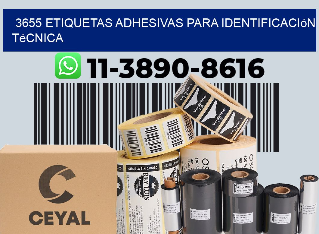 3655 Etiquetas adhesivas para identificación técnica
