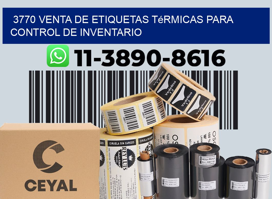 3770 venta de etiquetas térmicas para control de inventario
