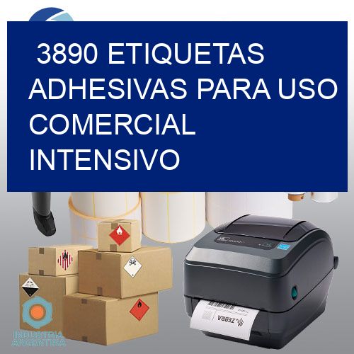3890 Etiquetas adhesivas para uso comercial intensivo