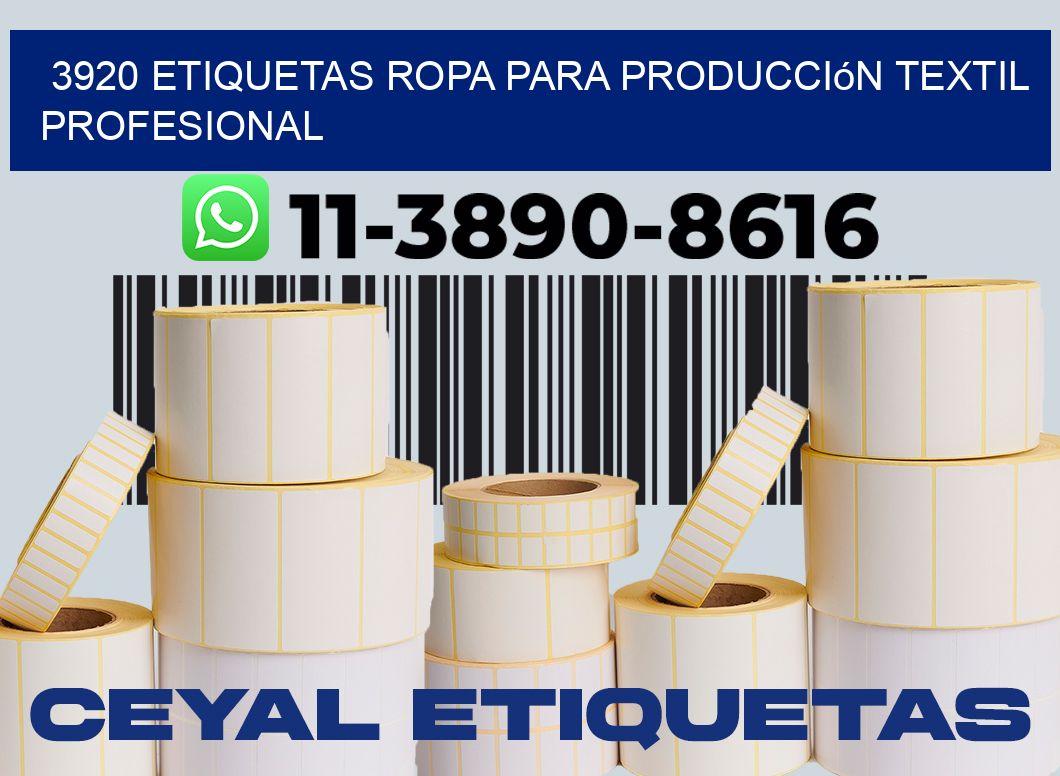 3920 Etiquetas ropa para producción textil profesional