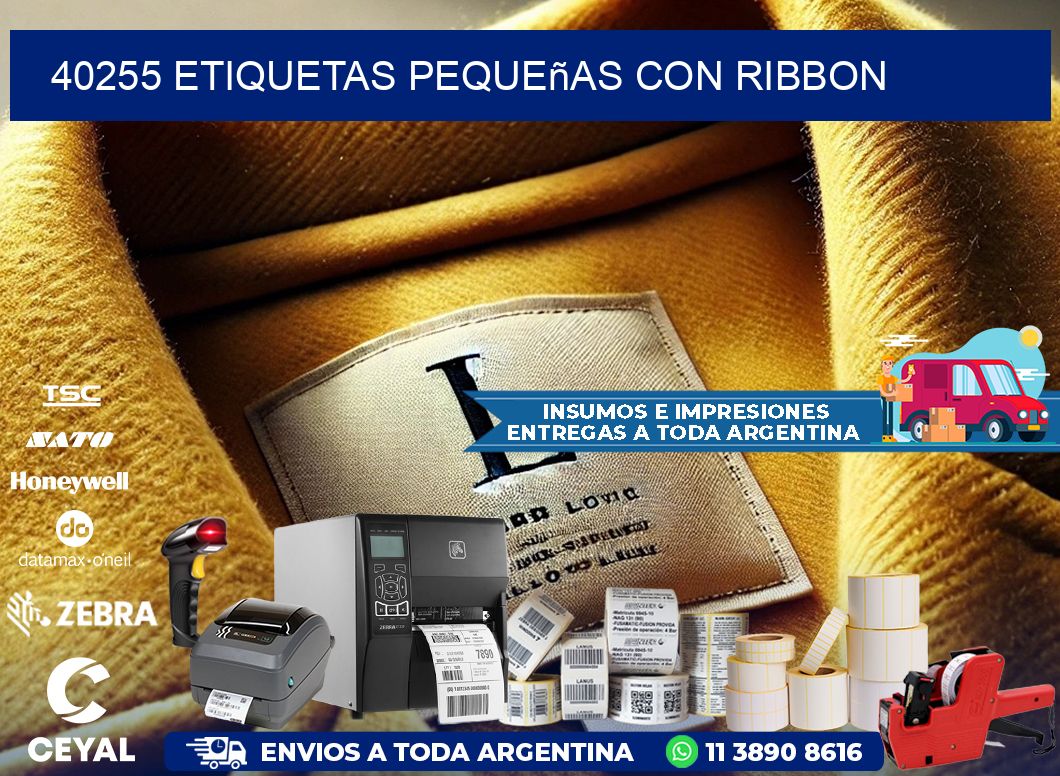 40255 etiquetas pequeñas con ribbon