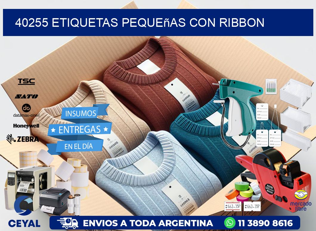 40255 etiquetas pequeñas con ribbon