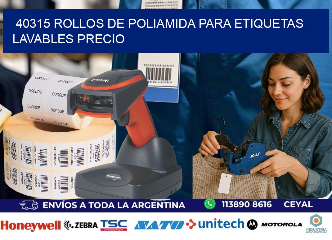 40315 rollos de poliamida para etiquetas lavables precio